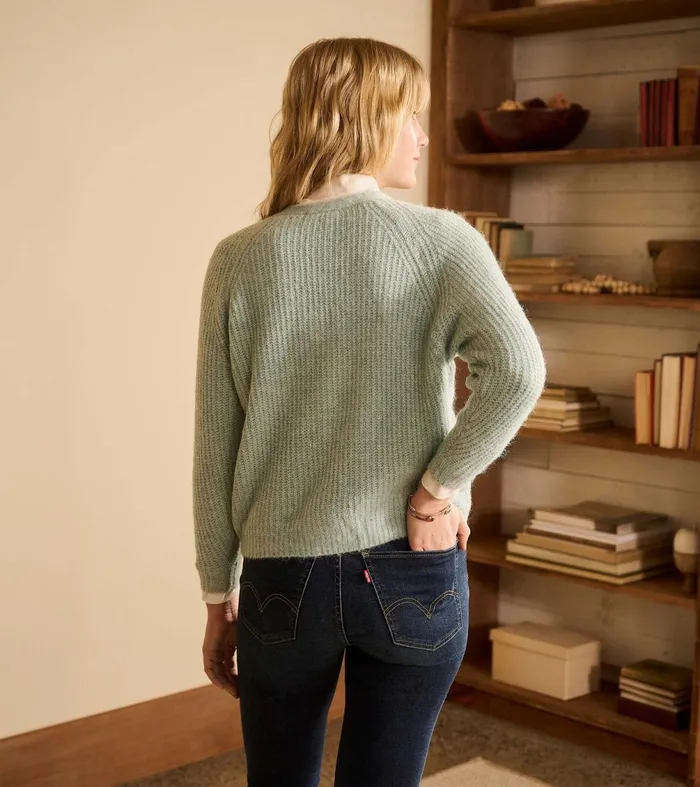 Sweaters Women Hatley Cross Over Sweater 8211 Sage Green