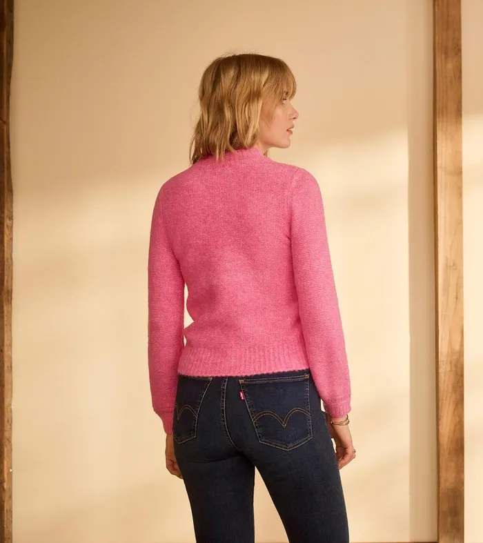 Sweaters Women Hatley Petal Cable Sweater 8211 Raspberry Pink