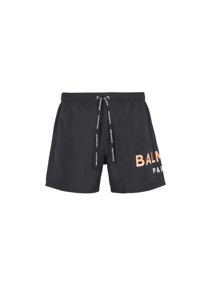 Swim Shorts Black Men Balmain Swimwear