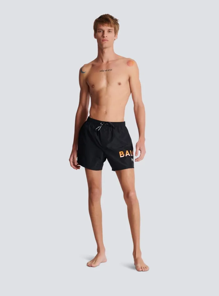 Swim Shorts Black Men Balmain Swimwear