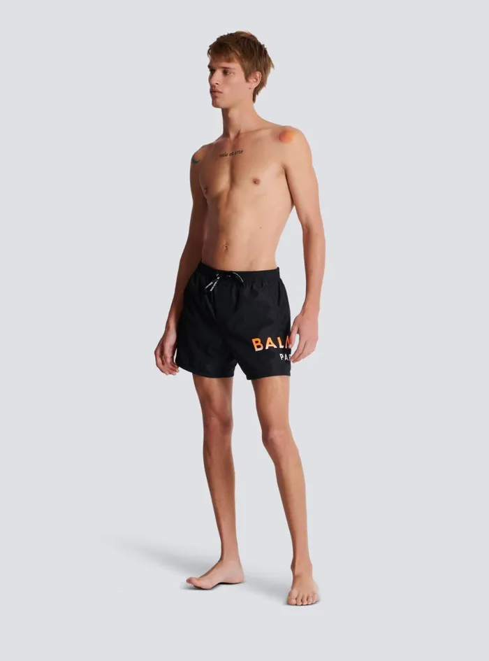Swim Shorts Black Men Balmain Swimwear