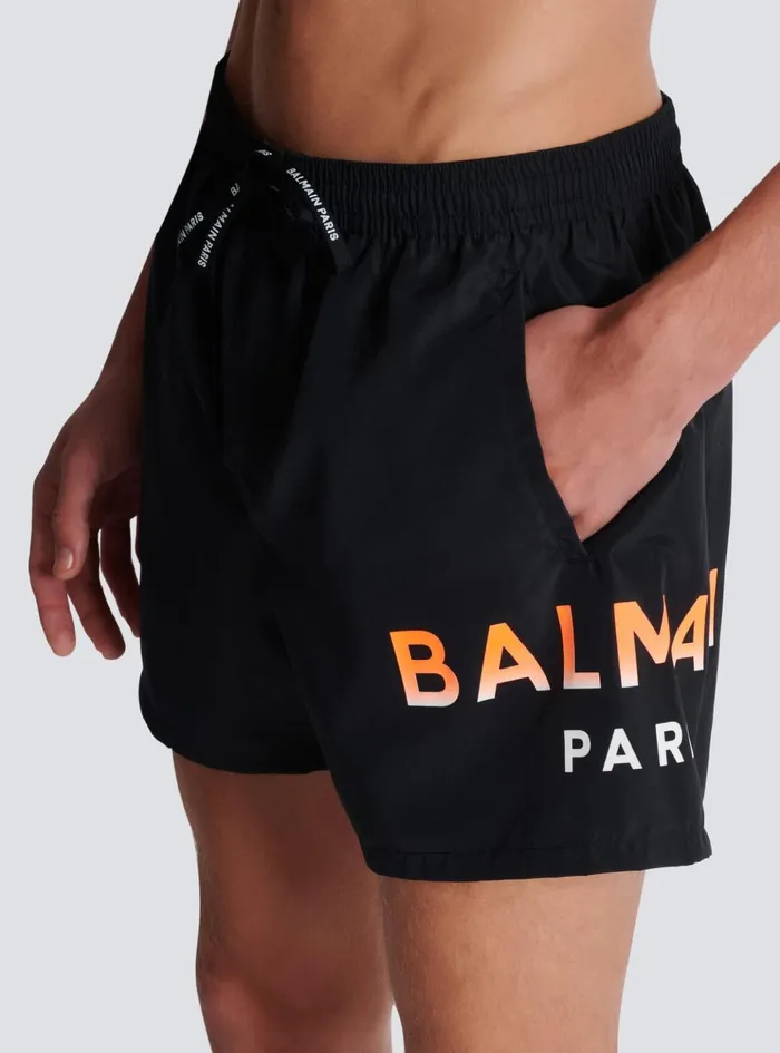 Swim Shorts Black Men Balmain Swimwear