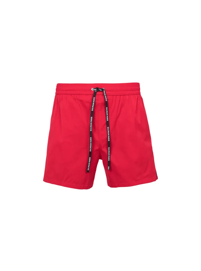 Swim Shorts Red Men Balmain Swimwear