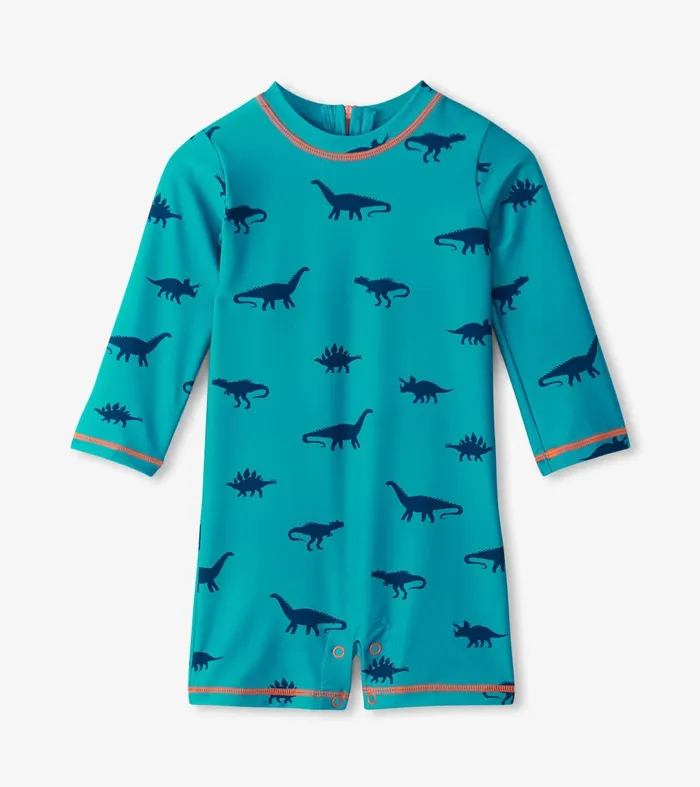 Swimwear Baby and Toddler Hatley Baby Boys Dino Silhouette OnePiece Rashguard