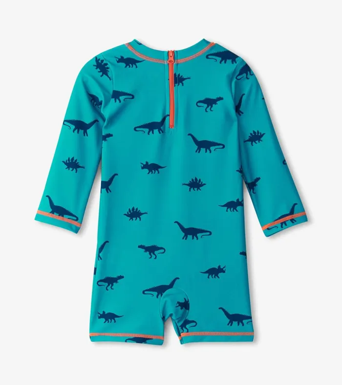 Swimwear Baby and Toddler Hatley Baby Boys Dino Silhouette OnePiece Rashguard