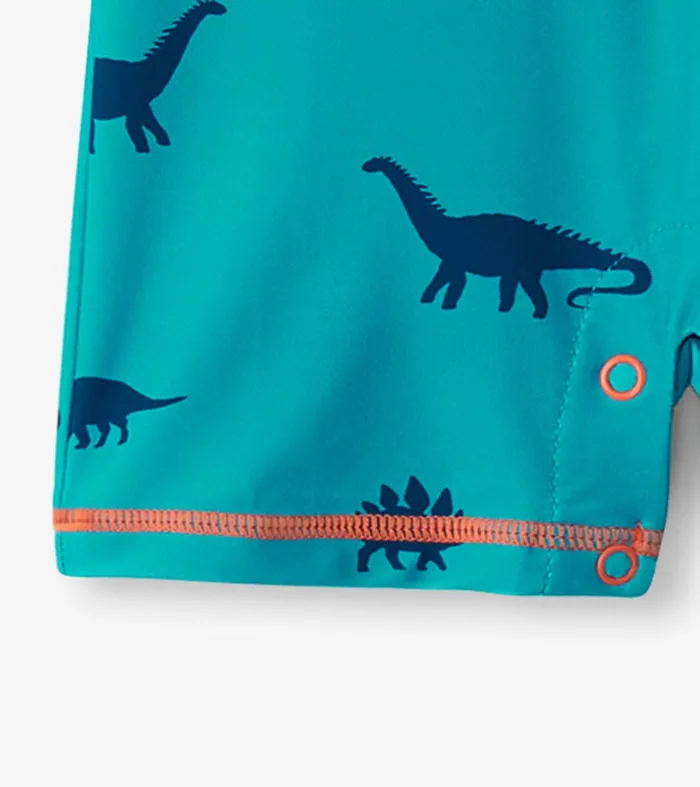 Swimwear Baby and Toddler Hatley Baby Boys Dino Silhouette OnePiece Rashguard