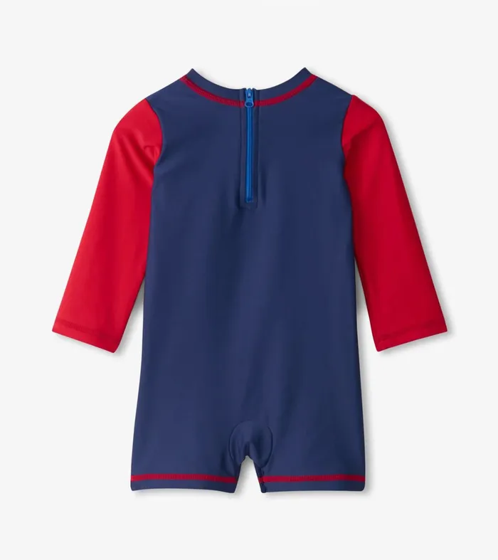 Swimwear Baby and Toddler Hatley Baby Boys Nautical Anchor OnePiece Rashguard