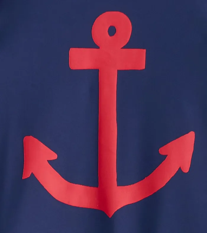 Swimwear Baby and Toddler Hatley Baby Boys Nautical Anchor OnePiece Rashguard