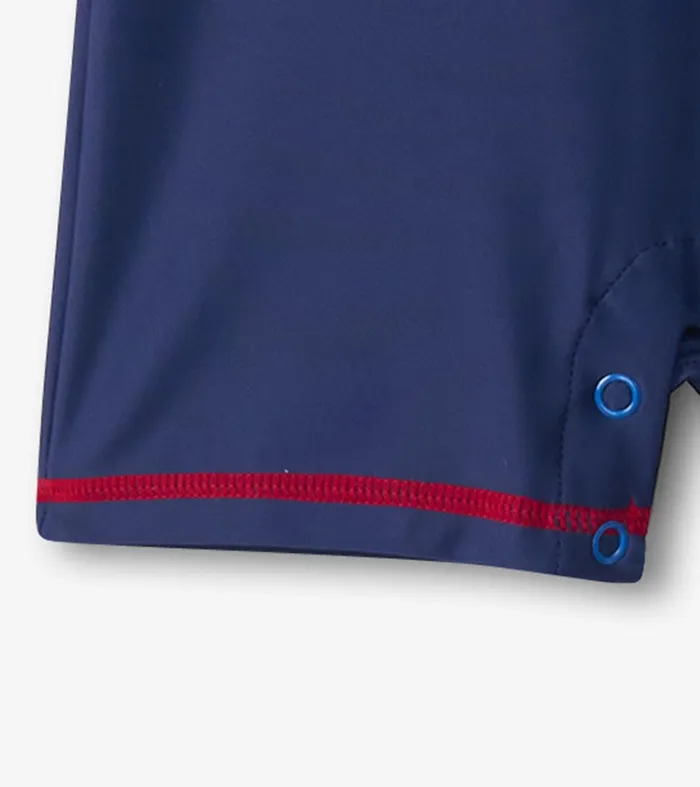 Swimwear Baby and Toddler Hatley Baby Boys Nautical Anchor OnePiece Rashguard