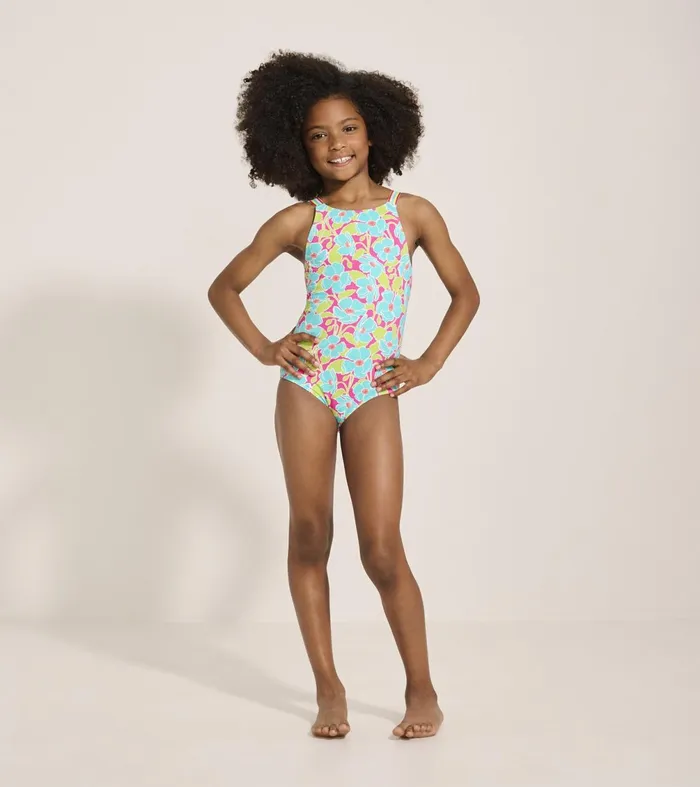 Swimwear Girls Hatley Girls Floating Poppies OnePiece Swimsuit