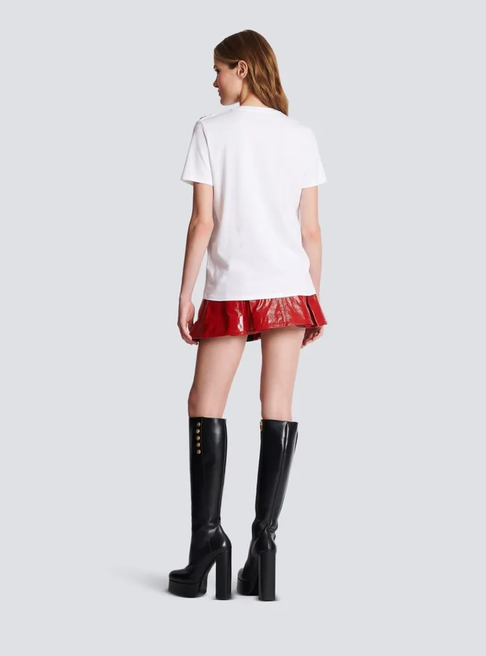 Tshirt With Paris Print White Women Balmain TShirts