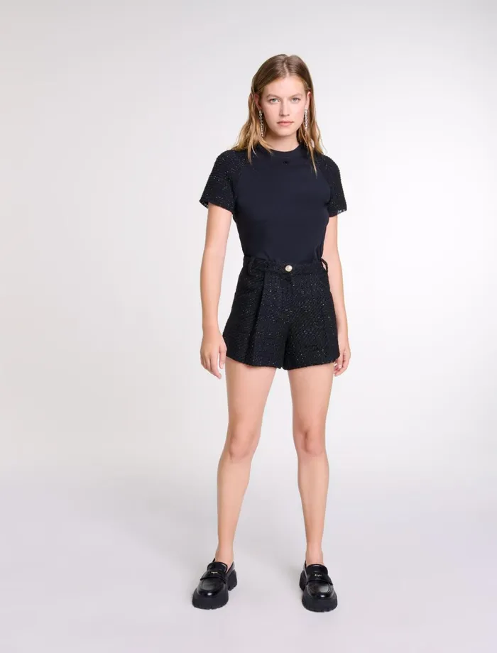 TShirts Women Maje Fancy TShirt Black