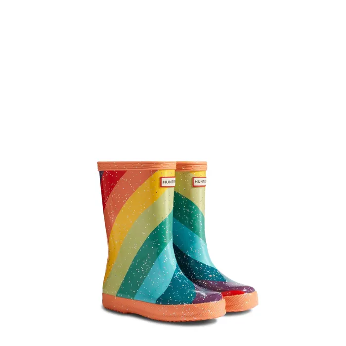 Toddler8217s Rain Boots Kids HunterBoots Kids First Glitter Stripe Rain Boots