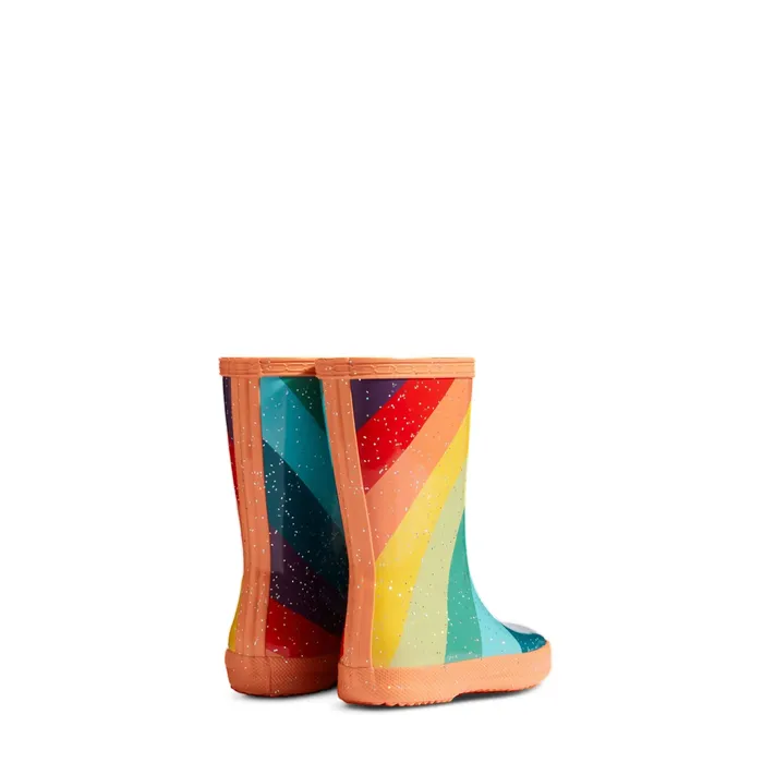 Toddler8217s Rain Boots Kids HunterBoots Kids First Glitter Stripe Rain Boots