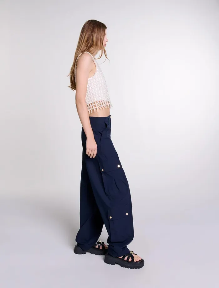 Tops and Shirts Women Maje Beaded Top Ecru