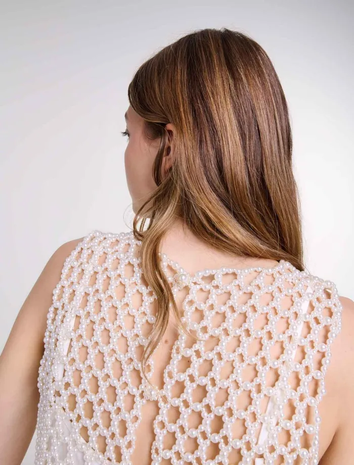 Tops and Shirts Women Maje Beaded Top Ecru