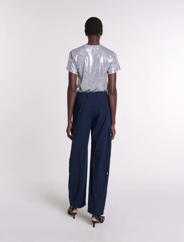 Tops and Shirts Women Maje Lam TShirt Silver