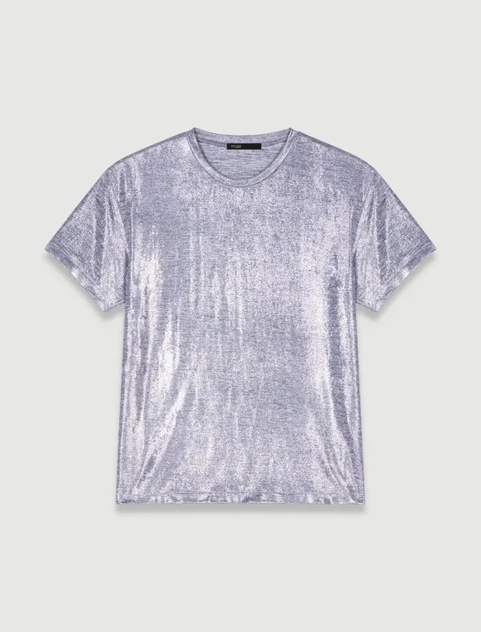 Tops and Shirts Women Maje Lam TShirt Silver