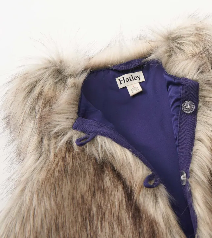 Tops Girls Hatley Girls Faux Fur Vest