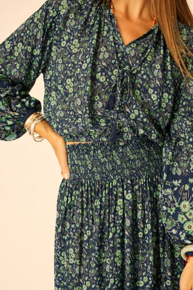 Tops Shop Natalie Martin AMELIA TOP Petite Fleur Marine