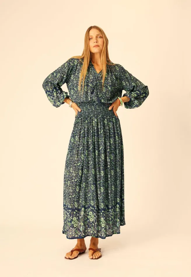 Tops Shop Natalie Martin AMELIA TOP Petite Fleur Marine