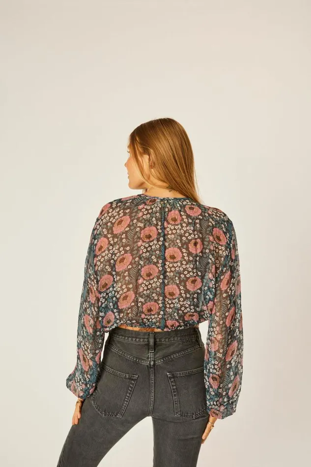 Tops Shop Natalie Martin AMELIA TOP Vintage Flowers Indigo