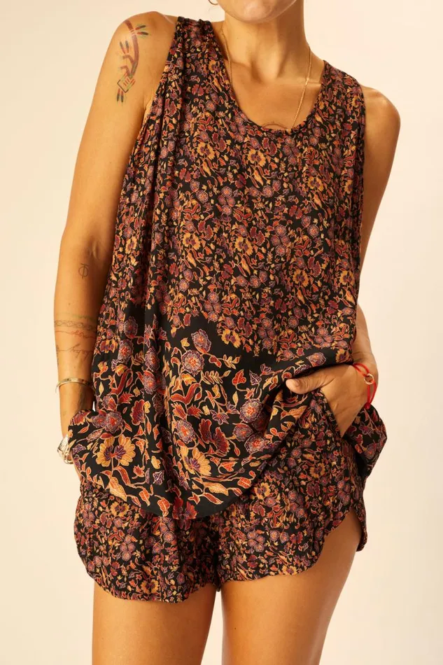 Tops Shop Natalie Martin ARIANA TANK Petite Fleur Noire
