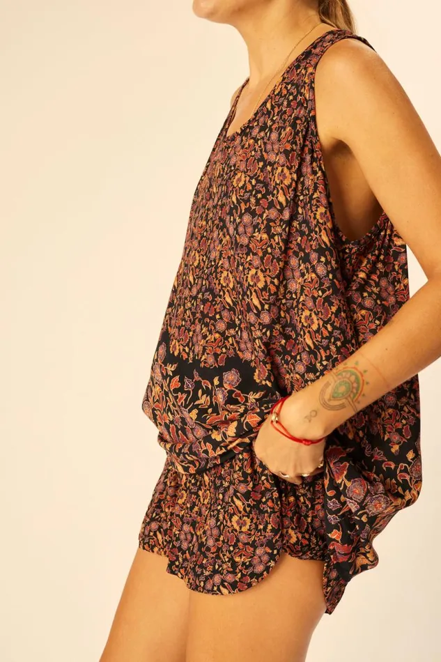 Tops Shop Natalie Martin ARIANA TANK Petite Fleur Noire
