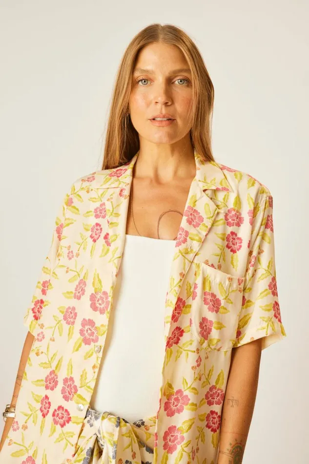 Tops Shop Natalie Martin KEVIN SHIRT Prairie Dusty Crimson