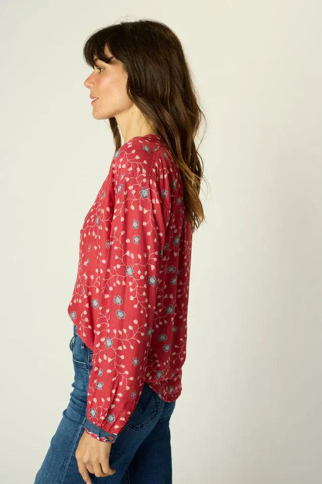 Tops Shop Natalie Martin LESLIE SHIRT Pinwheel Barn Red
