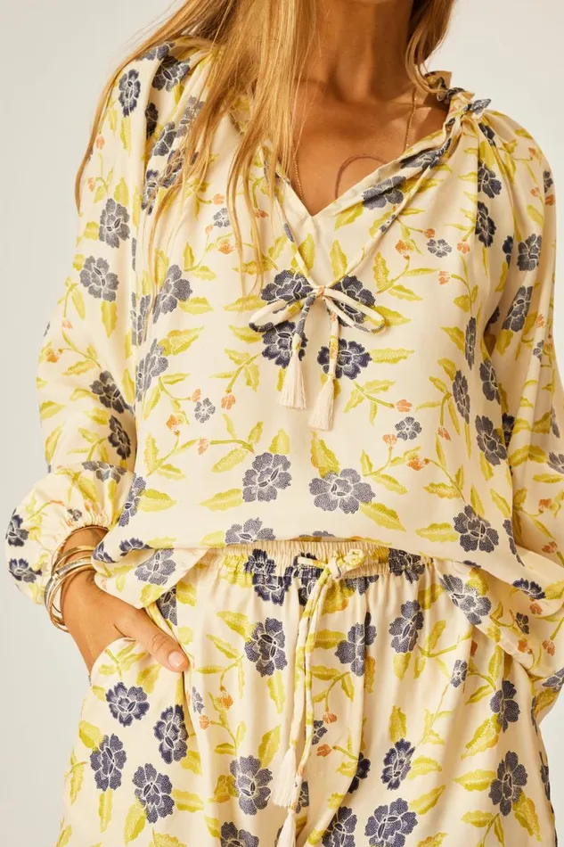 Tops Shop Natalie Martin PENNY BLOUSE Prairie Indigo