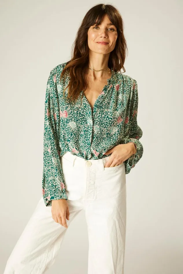 Tops Shop Natalie Martin TOLAN SHIRT Andromeda Aegean