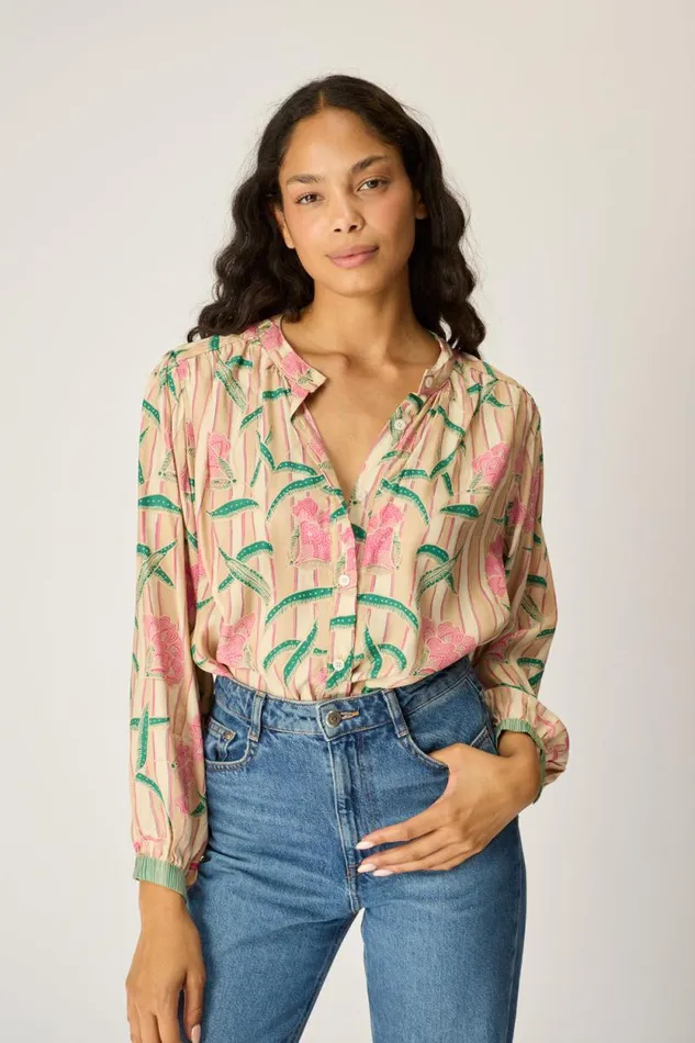 Tops Shop Natalie Martin TOLAN SHIRT Chamomile Rose