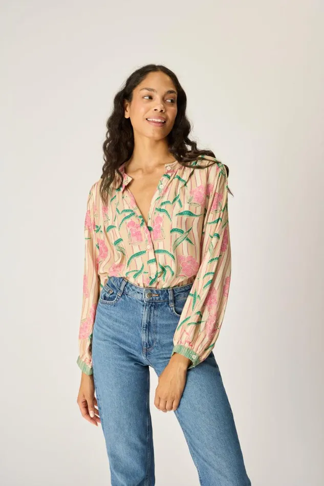Tops Shop Natalie Martin TOLAN SHIRT Chamomile Rose