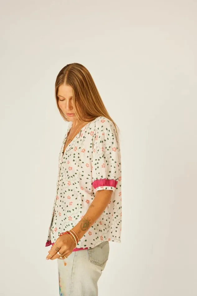 Tops Shop Natalie Martin VIOLET TOP Pinwheel Cotton