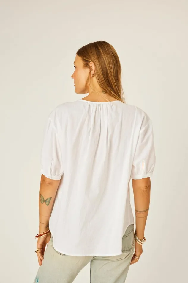 Tops Shop Natalie Martin VIOLET TOP White Flat Cotton