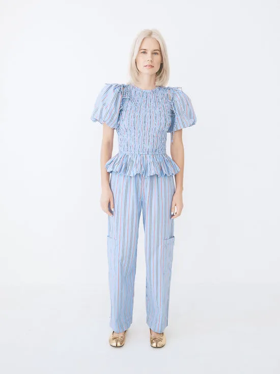 Tops Women Becca Blouse Bold Blue Stripe Lisa Says Gah