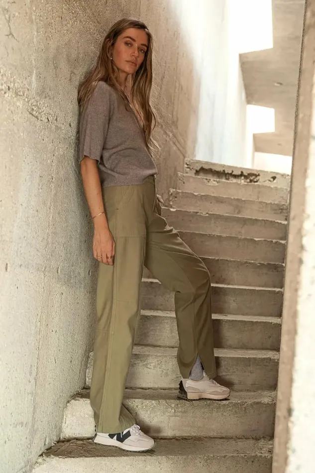 Trinity Straight Leg Pants In Olive Olive Women Bohme Pants