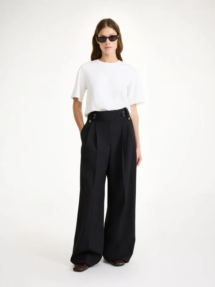 Trousers Women By Malene Birger Taal Highwaist Trousers Black