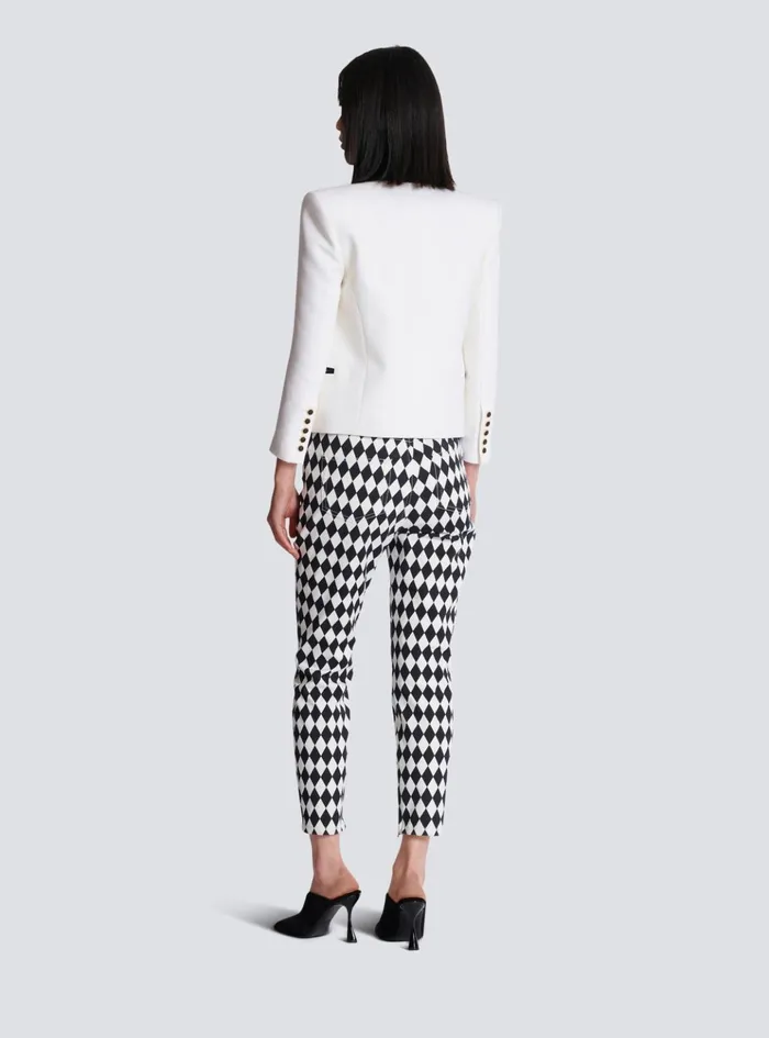 Twotone Edgetoedge Jacket With 6 Buttons White Women Balmain Jackets And Blazers