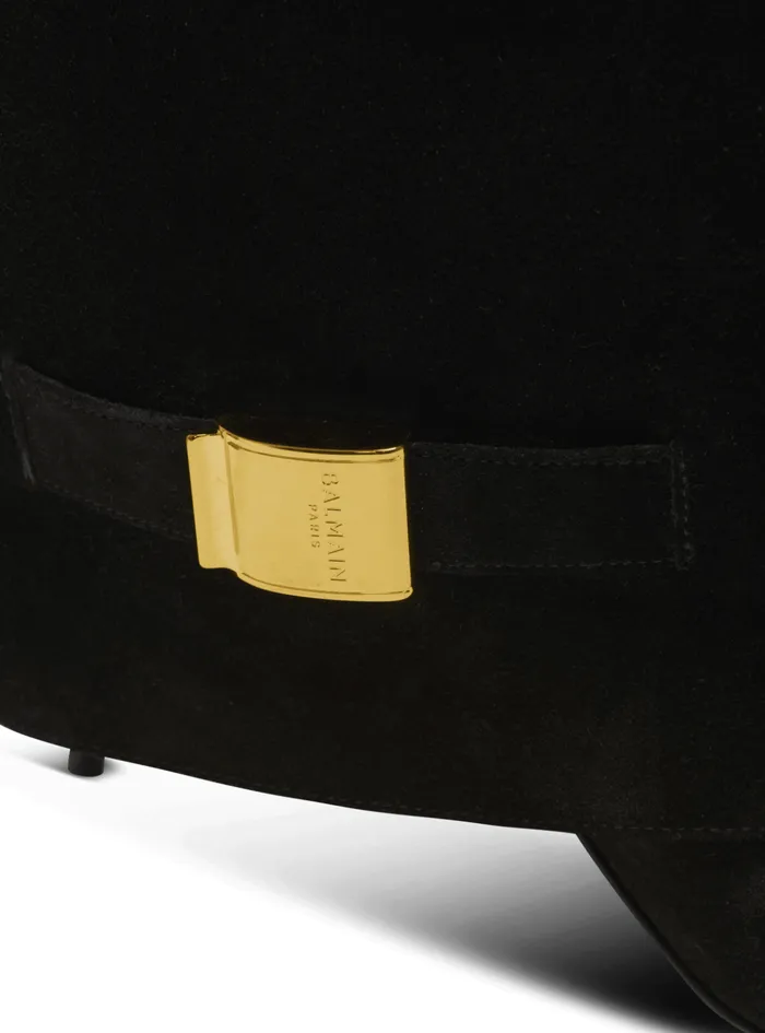 Uma Boots In Suede Black Women Balmain Boots