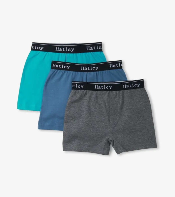 Underwear Boys Hatley Boys Classic Solids 3 Pack Boxer Briefs