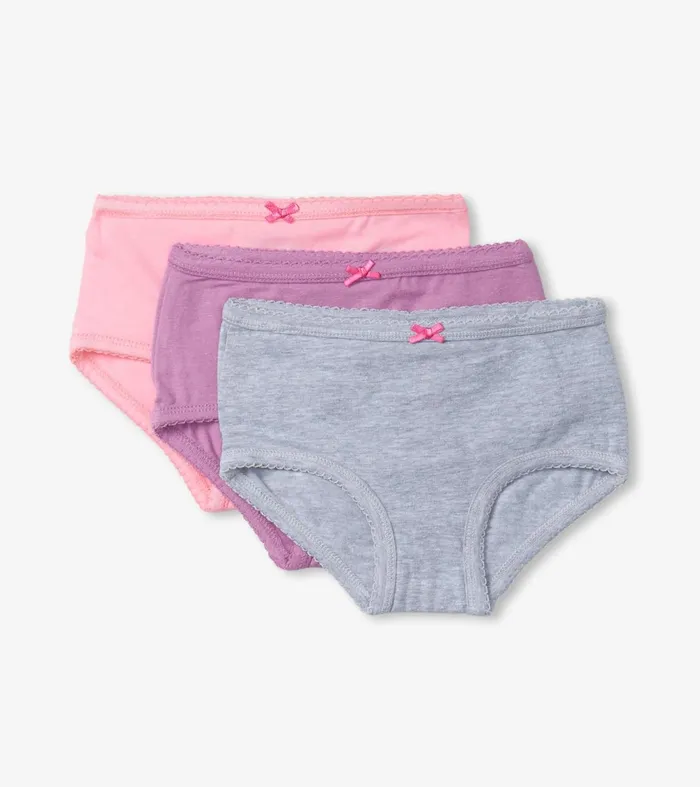 Underwear Girls Hatley Classic Solids Girls Hipster Underwear 3 Pack
