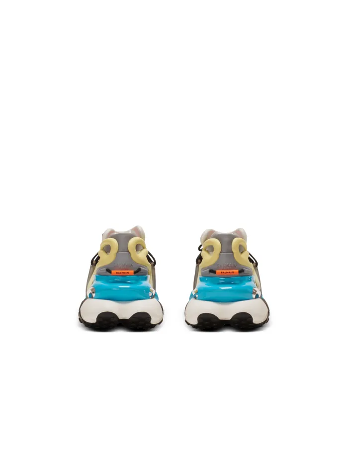 Unicorn Low Trainers In Neoprene And Calfskin Multicolor Men Balmain Sneakers