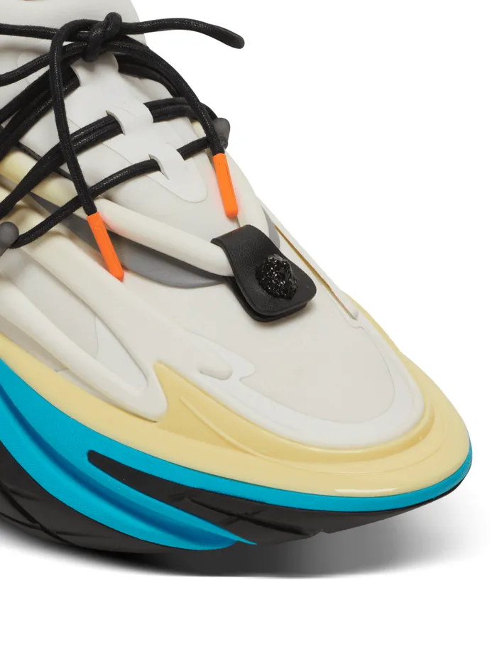Unicorn Low Trainers In Neoprene And Calfskin Multicolor Men Balmain Sneakers