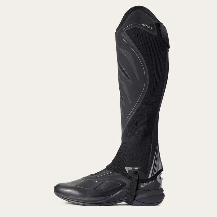 Unisex English Riding Boots Ariat Ascent Half Chap Black Knit