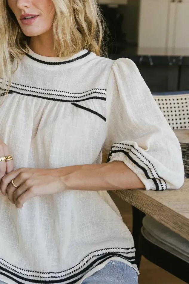 Valentina Top Cream Women Bohme Tops