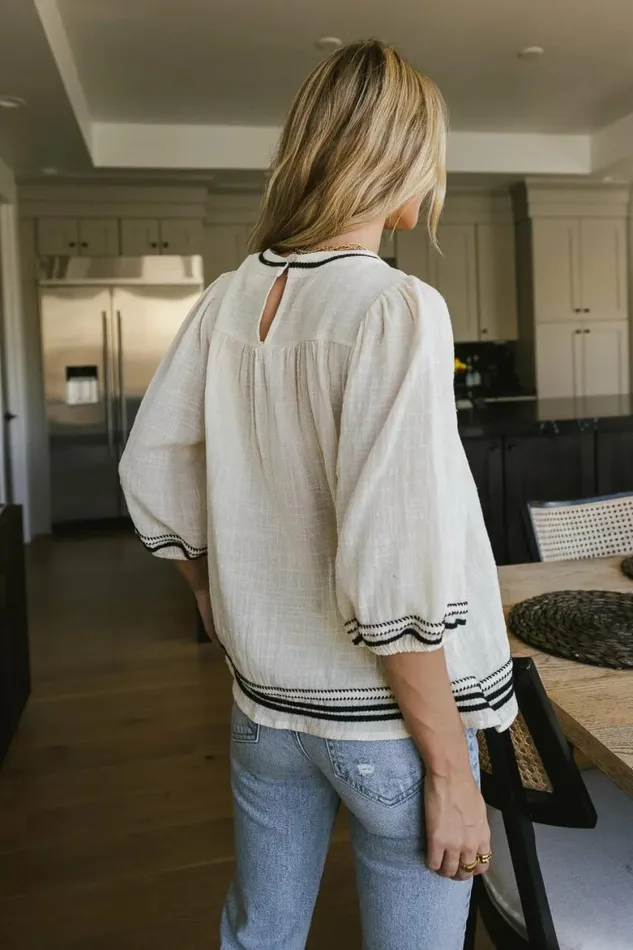 Valentina Top Cream Women Bohme Tops