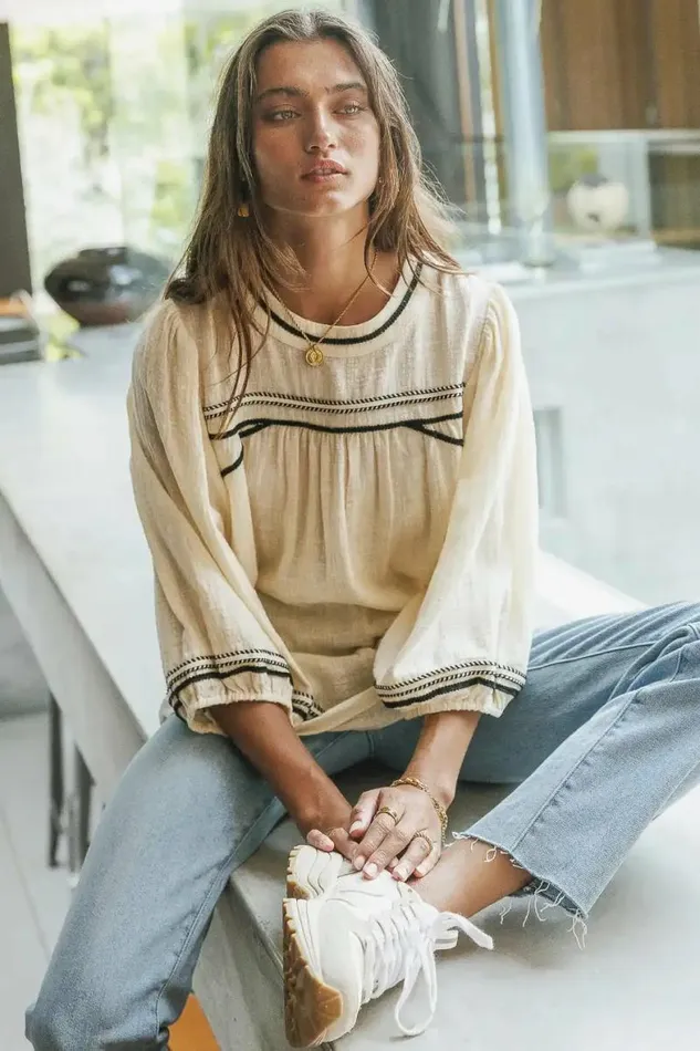 Valentina Top Cream Women Bohme Tops