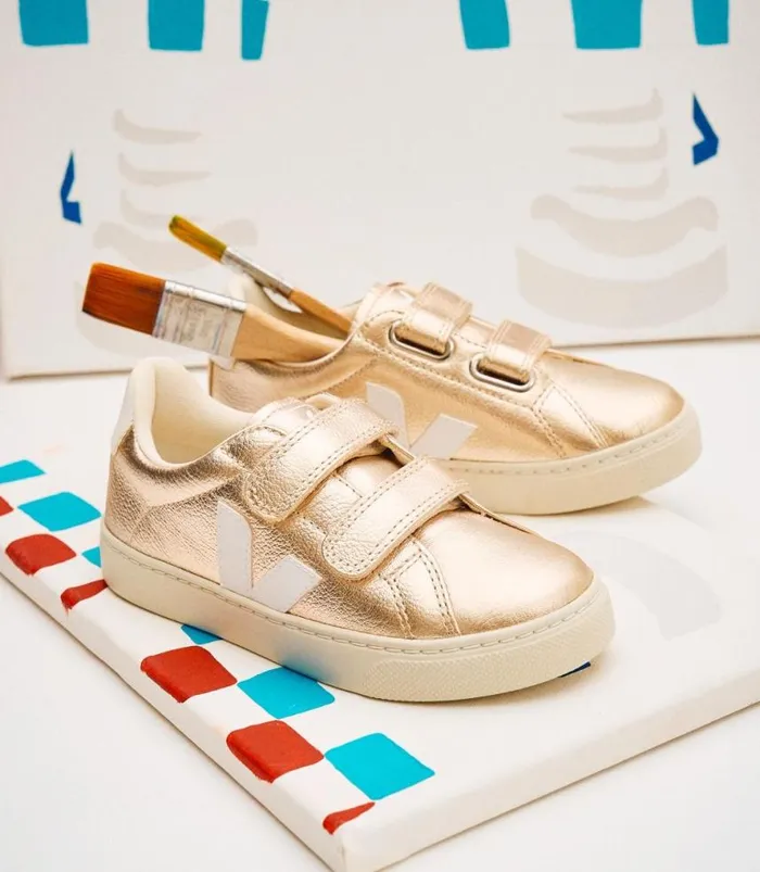 VEJA Esplar Kids ESPLAR LEATHER PLATINE WHITE